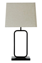 Natural and Black Table Lamp | Lucas