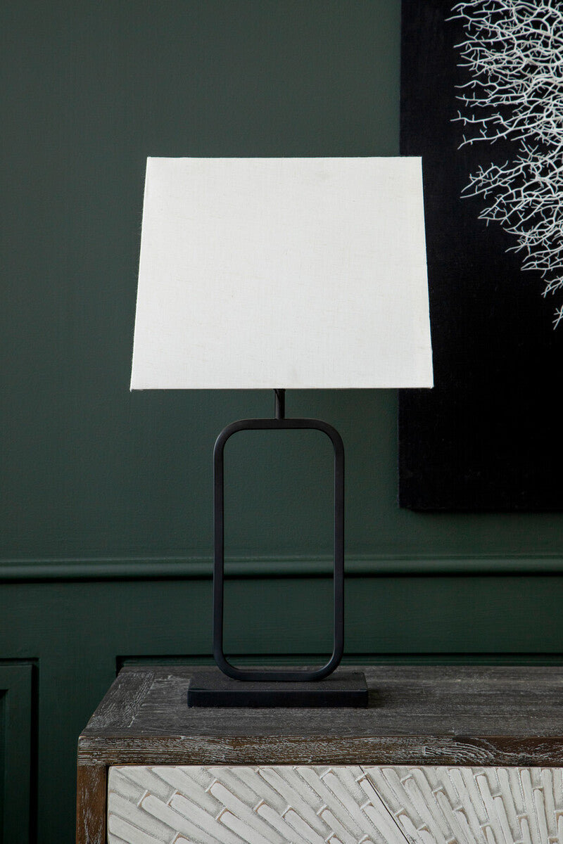 Natural and Black Table Lamp | Lucas
