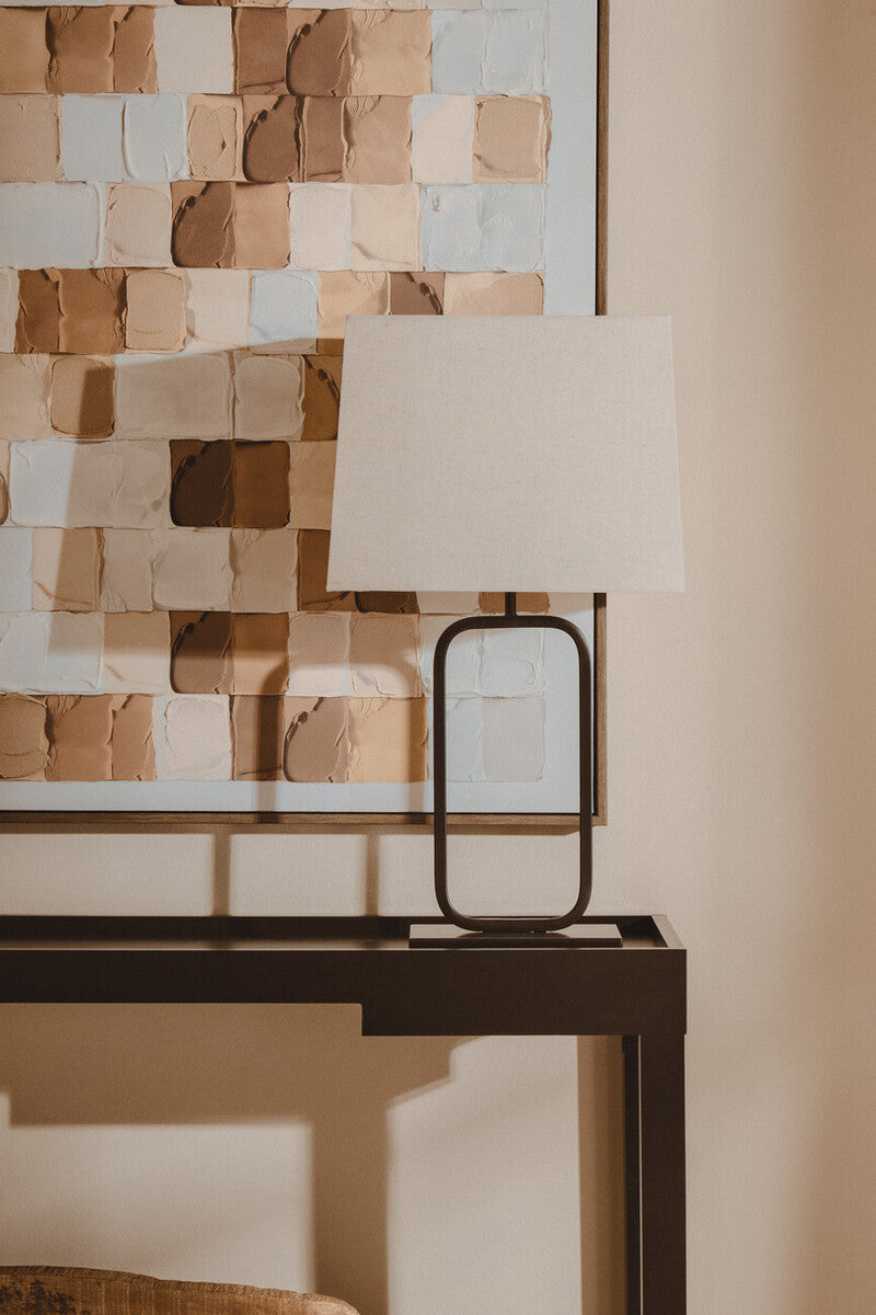 Natural and Black Table Lamp | Lucas