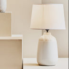 White Ceramic Table Lamp | Wenita