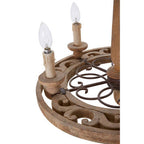 5 Arm Oak Wood Chandelier | Paxton