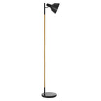 Black Metal and Wood Floor Lamp | Bryant