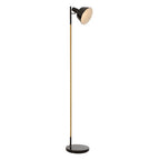 Black Metal and Wood Floor Lamp | Bryant