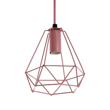Pink Metal Wire Pendant Light | Beli