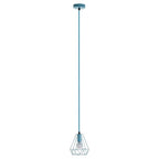 Beli Blue Metal Wire Pendant Light