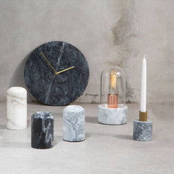 Bell Lamp with Grey Marble Base | Lamonte
