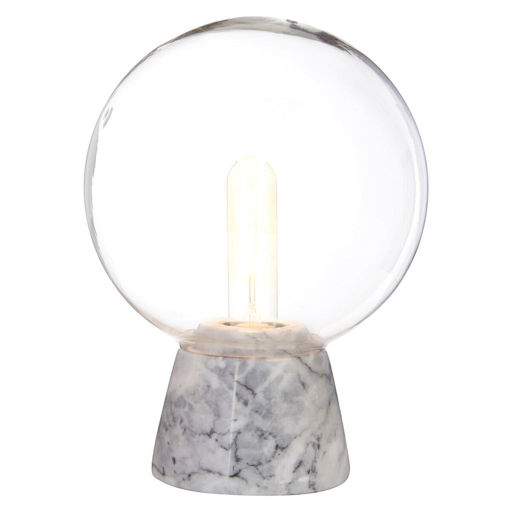 Globe Lamp with Grey Marble Base | Lamonte