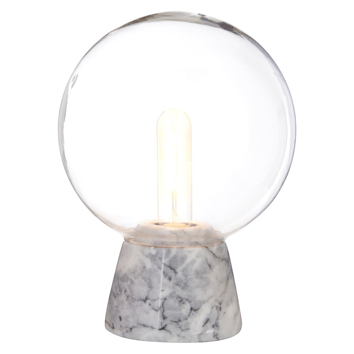 Globe Lamp with Grey Marble Base | Lamonte