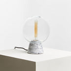 Globe Lamp with Grey Marble Base | Lamonte