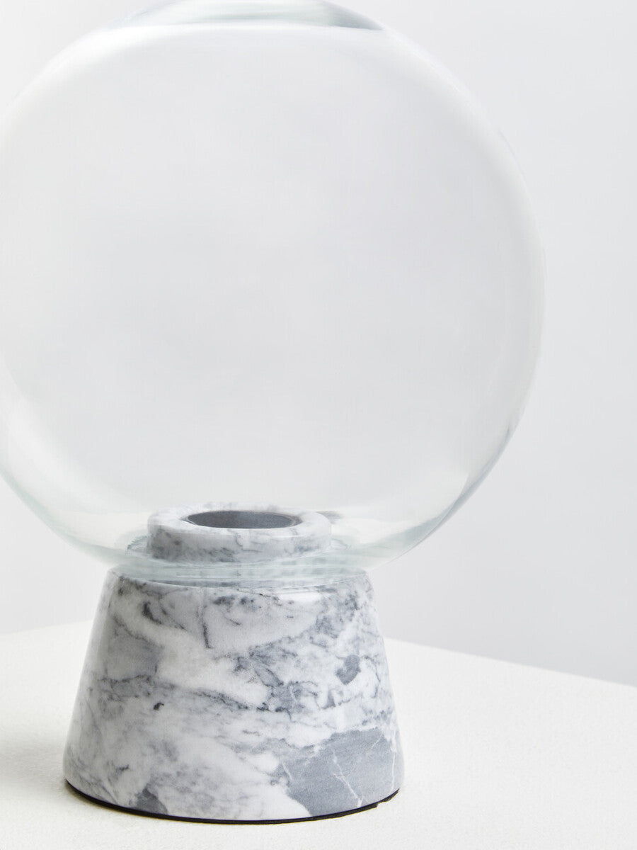 Globe Lamp with Grey Marble Base | Lamonte