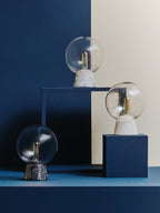 Globe Lamp with Grey Marble Base | Lamonte