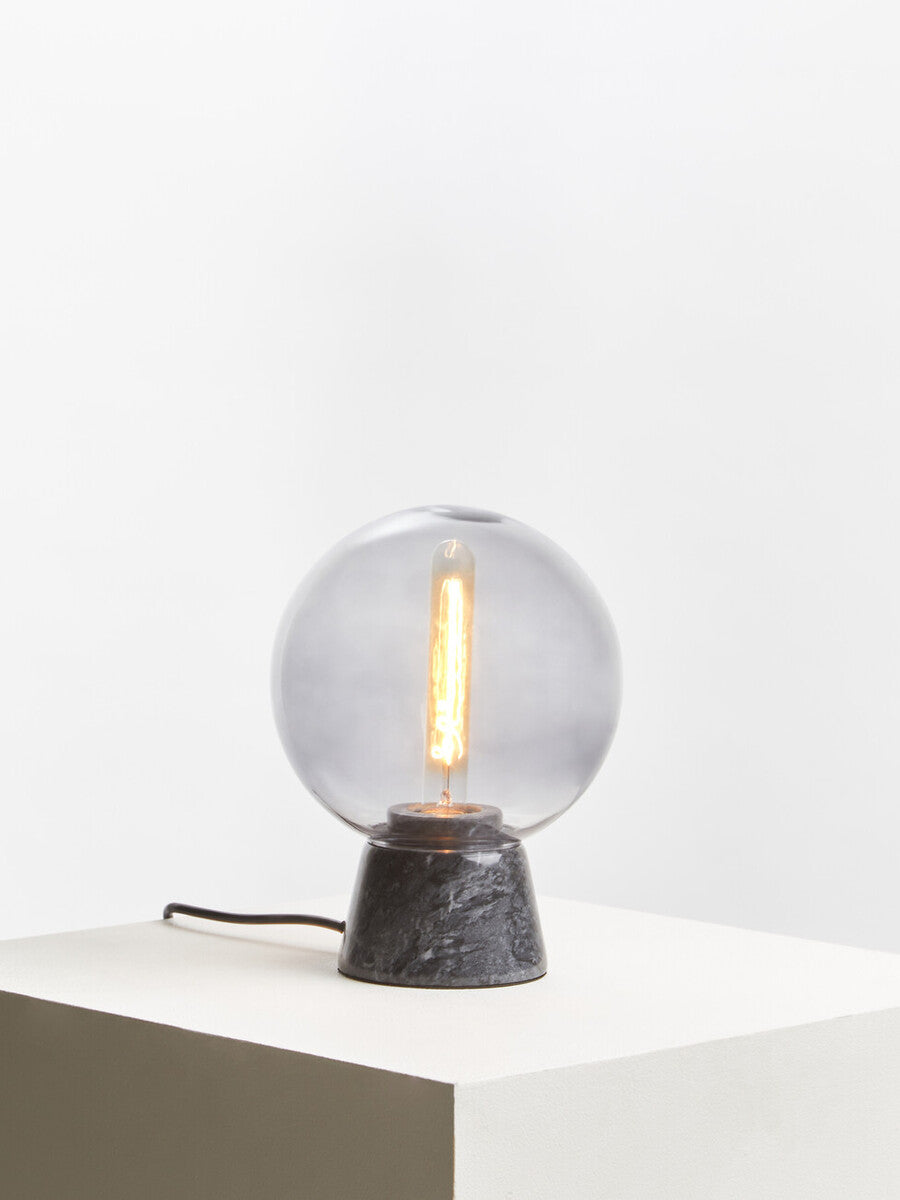 Globe Lamp with Black Marble Base | Lamonte