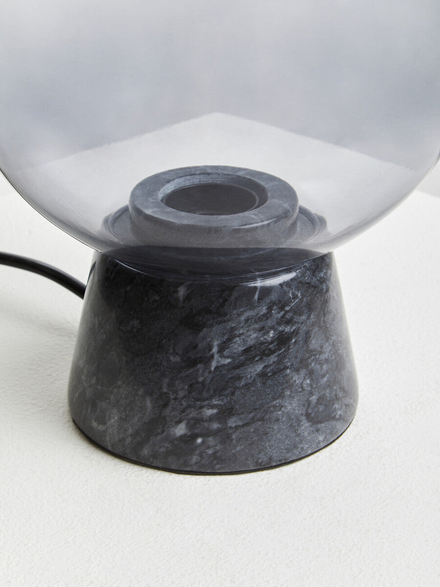 Globe Lamp with Black Marble Base | Lamonte