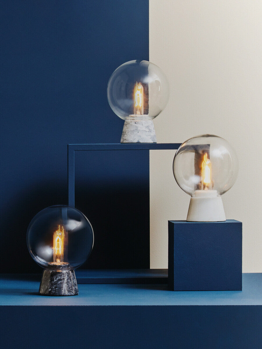 Globe Lamp with Black Marble Base | Lamonte