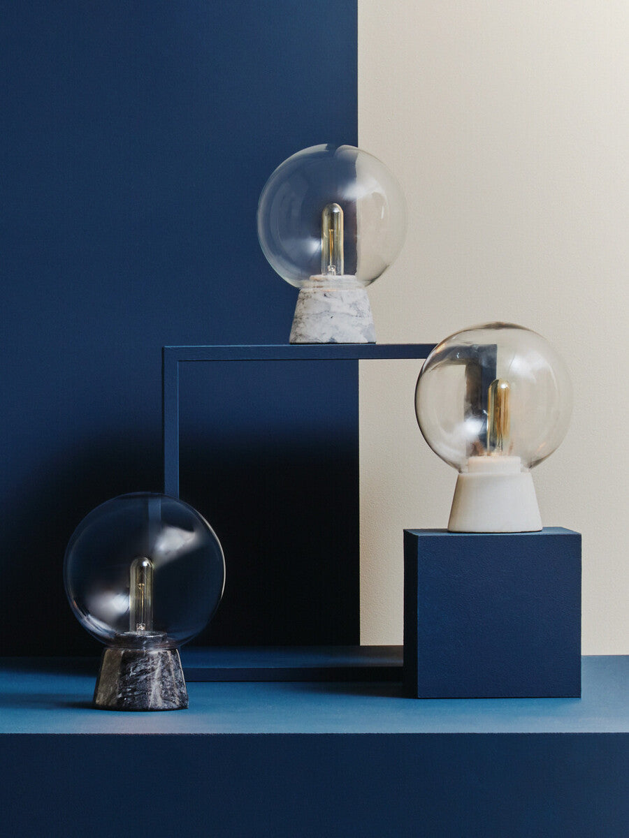 Globe Lamp with Black Marble Base | Lamonte