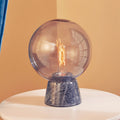 Globe Lamp with Black Marble Base | Lamonte