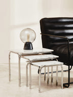 Globe Lamp with Black Marble Base | Lamonte