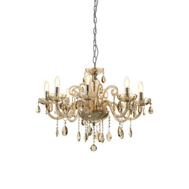 Morano 8 Bulb Champagne Glass Chandelier
