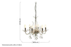6 Bulb Clear Crystal Glass Chandelier | Morano