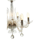 6 Bulb Clear Crystal Glass Chandelier | Morano