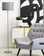 Grey Waffle Effect Shade Floor Lamp | Forma