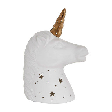 Kids Unicorn with Gold Horn Ceramic Night Light | Ola