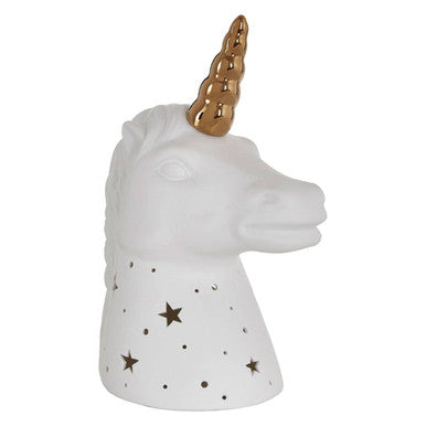 Kids Unicorn with Gold Horn Ceramic Night Light | Ola