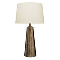 Antique Brass Finish Table Lamp with Cream Shade | Spiridon