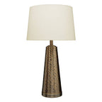 Antique Brass Finish Table Lamp with Cream Shade | Spiridon