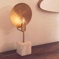 Table Lamp with White Marble Base | Saramis