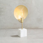 Table Lamp with White Marble Base | Saramis