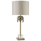 Antique Brass Palm Tree Design Table Lamp | Herta