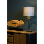 Antique Brass Palm Tree Design Table Lamp | Herta