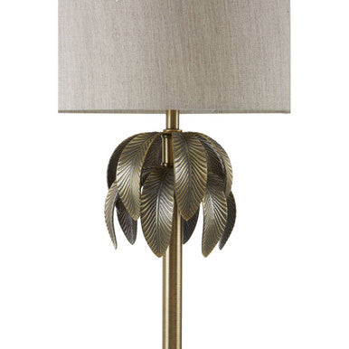 Antique Brass Palm Tree Design Table Lamp | Herta