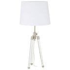 Nickel Finish Tripod Table Lamp | Halia