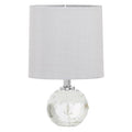 Crystal Base Table Lamp with Grey Shade | Helma