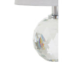 Crystal Base Table Lamp with Grey Shade | Helma