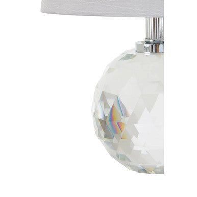 Crystal Base Table Lamp with Grey Shade | Helma