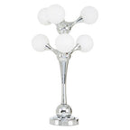 Chrome 6 Light Table Lamp with Glass Shades | Heba