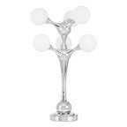 Chrome 6 Light Table Lamp with Glass Shades | Heba