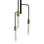 3 Bulb Gold and Black Pendant Light | Lagona