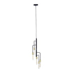 5 Bulb Gold and Black Pendant Light | Lagona