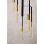5 Bulb Gold and Black Pendant Light | Lagona