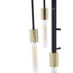 5 Bulb Gold and Black Pendant Light | Lagona