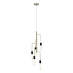 5 Bulb Antique Brass Pendant Light | Lagona