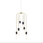6 Bulb Gold Finish Pendant Light | Lagona