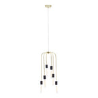 6 Bulb Gold Finish Pendant Light | Lagona