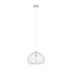 1 Bulb White Finish Pendant Light | Lavis