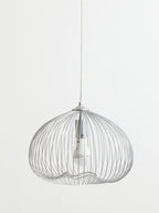 1 Bulb Silver Finish Pendant Light | Lavis