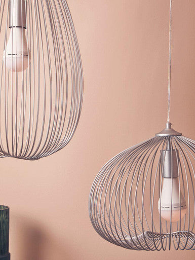 1 Bulb Silver Finish Pendant Light | Lavis